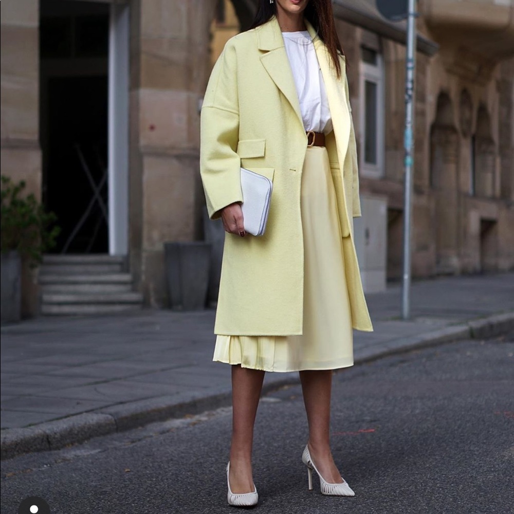 Zara oversized wool blend coat bloggers favorite